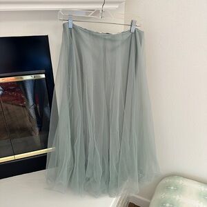 Turquoise Tulle Midi Ballerina Skirt size M